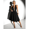 Černé vypasované koktejlové šaty QUINIRA