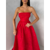 Červené plesové šněrovací společenské šaty VIANORA