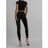 Černé tvarující push up legíny AWARYT s kapsami