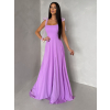 Fialové společenské dlouhé šaty AMIREZA s rozparkem