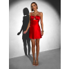 Červené sexy mini krátké šaty MERALYN
