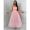 Starorůžové společenské tylové midi šaty SOLAVIE