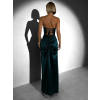 Smaragdové společenské dlouhé korzetové šaty KARLOT