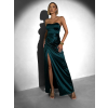 Smaragdové společenské dlouhé korzetové šaty KARLOT