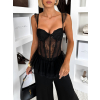 Černý sexy krajkový korzet THALYA s krajkou