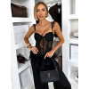 Černý sexy krajkový korzet THALYA s krajkou