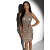Zlaté třpytivé krátké koktejlové šaty ENTULA