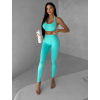 Tyrkysové push up fitness legíny KARENI