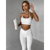 Bílá sportovní jóga podprsenka HALIRA