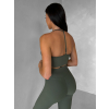 Khaki sportovní jóga podprsenka HALIRA