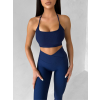 Tmavě modrá sportovní jóga podprsenka HALIRA
