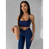 Tmavě modrá sportovní jóga podprsenka HALIRA