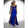 Královsky modré dlouhé společenské šaty LIMONA