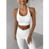 Bílá sportovní fitness podprsenka SONDEL