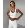 Bílá sportovní fitness podprsenka SONDEL