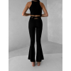 Černé sportovní jóga zvonové kalhoty ZAHIRU