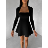 Černé tenisové vlnkované šaty RYTYLA s kraťásky