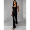 Černý tvarující sportovní overal WOLTERA