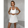 Krémová sportovní krátká sukně ALORION