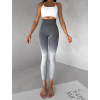 Šedé sportovní ombré legíny HIVANE s vysokým pasem