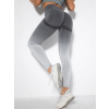 Šedé sportovní ombré legíny HIVANE s vysokým pasem