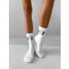 Bílé vysoké ponožky ERIKA FASHION Bolt