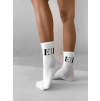 Bílé vysoké ponožky ERIKA FASHION Bolt