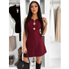 Vínové elegantní krátké koktejlové šaty LUNAVIA