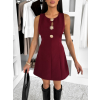Vínové elegantní krátké koktejlové šaty LUNAVIA