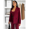 Bordó elegantní kostýmek dámský oblek CARISIA