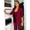 Bordó elegantní kostýmek dámský oblek CARISIA
