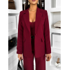 Bordó elegantní kostýmek dámský oblek CARISIA