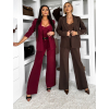 Bordó elegantní kostýmek dámský oblek CARISIA