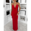 Červené dlouhé přiléhavé šaty OVRIDA