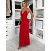 Červené dlouhé přiléhavé šaty OVRIDA