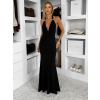Černé dlouhé společenské šaty CAELINA
