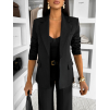 Černý kalhotový kostým dámský oblek CARISIA