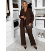 Hnědý 3 dílný kostýmek dámský oblek HOULET