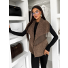 Hnědá kožešinová vesta VERAN