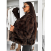 Tmavě hnědý kožešinový kabátek ENVERO