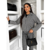 Šedá krátká přechodná bundičko EVYNO