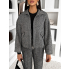 Šedá krátká přechodná bundičko EVYNO