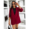 Bordó elegantní basic sako SIRONA