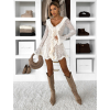 Bílé krajkované krátké šaty KELMORY