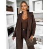 Tmavě hnědý elegantní kostýmový kostýmek CARISIA