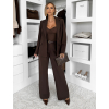 Tmavě hnědý elegantní kostýmový kostýmek CARISIA