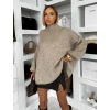 Béžový dlouhý svetr s vlnou FEROLYN