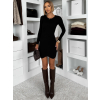 Černé žebrované basic šaty KOREZA