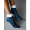 Modré puntikaté teplé ponožky SCENTED