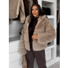 Béžový faux fur kožešinový kabátek TORLITA